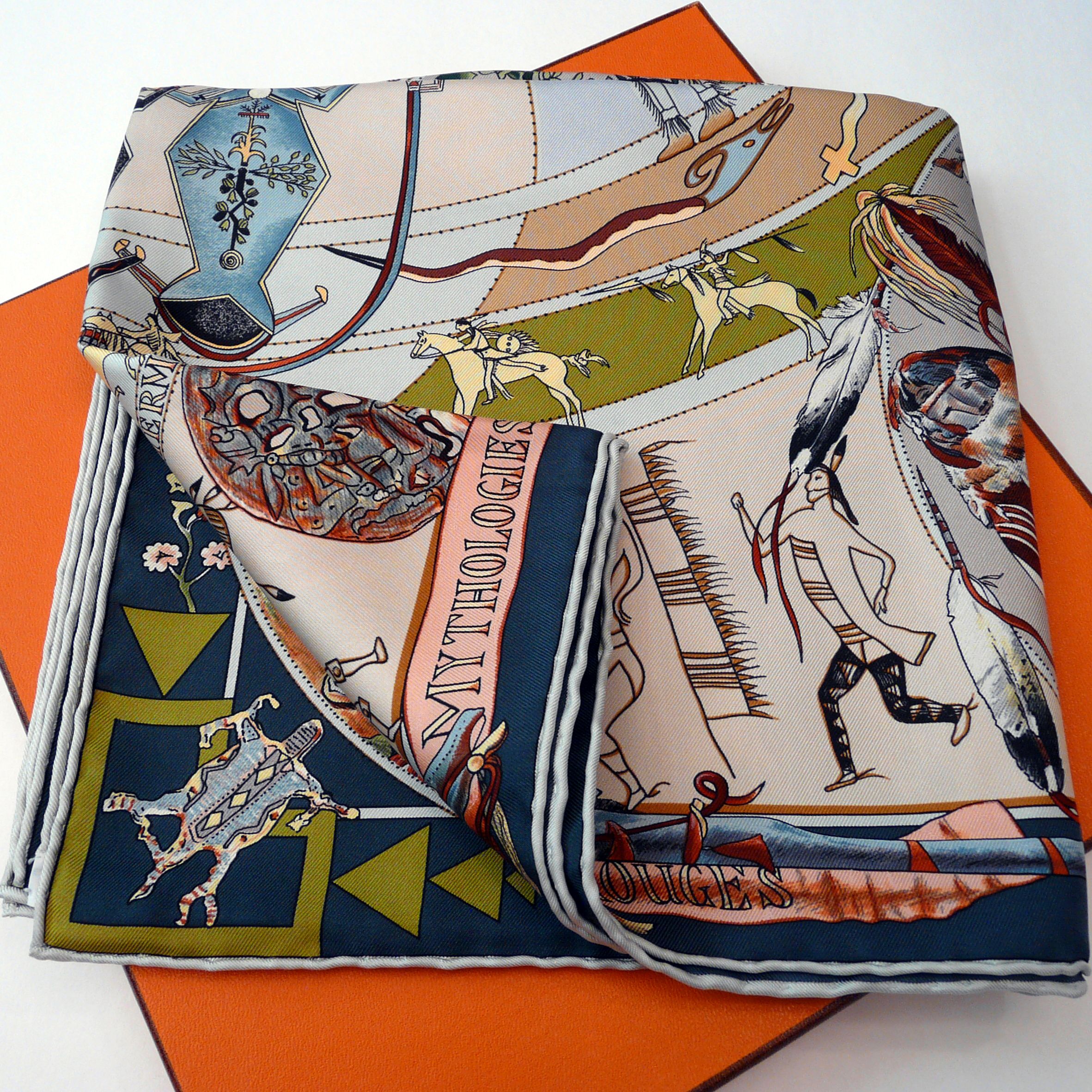 Mythologies des Hommes Rouges HERMES with scarf box – The World of ...