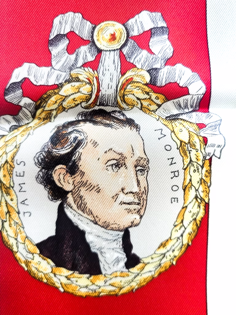 Medallions on the Marquis de Lafayette Hermès carré